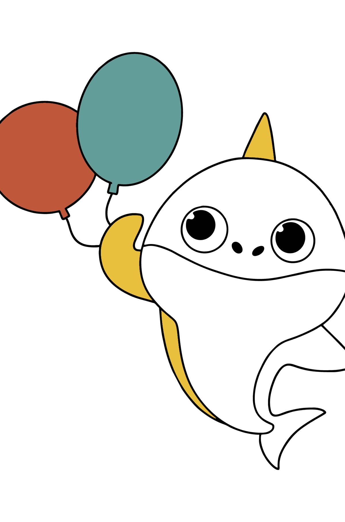 Baby shark coloring page - Coloring Pages for Kids
