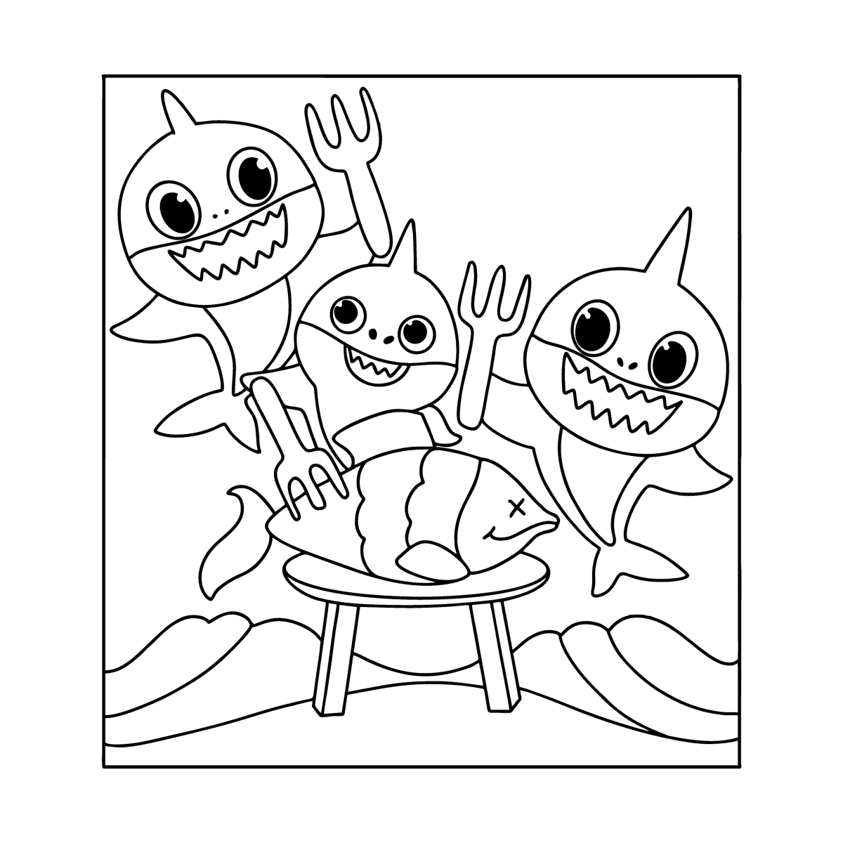 7400 Collections Printable Coloring Page Baby Shark  HD