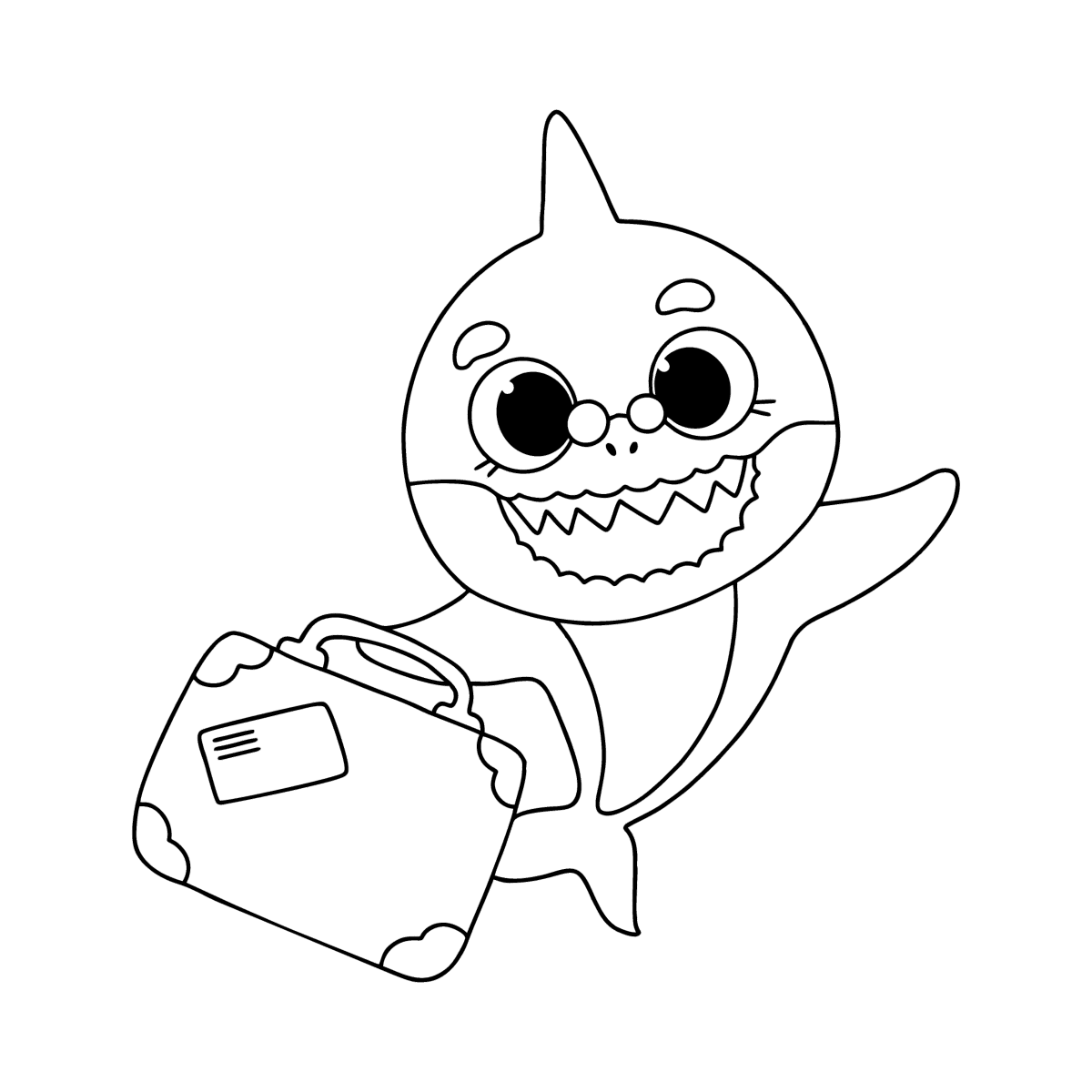 Omalovánka Žralok mládě Babička ♥ Online a Tisk zdarma!