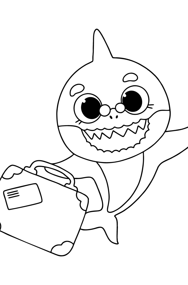 Baby shark coloring pages - Download, Print, and Color Online!