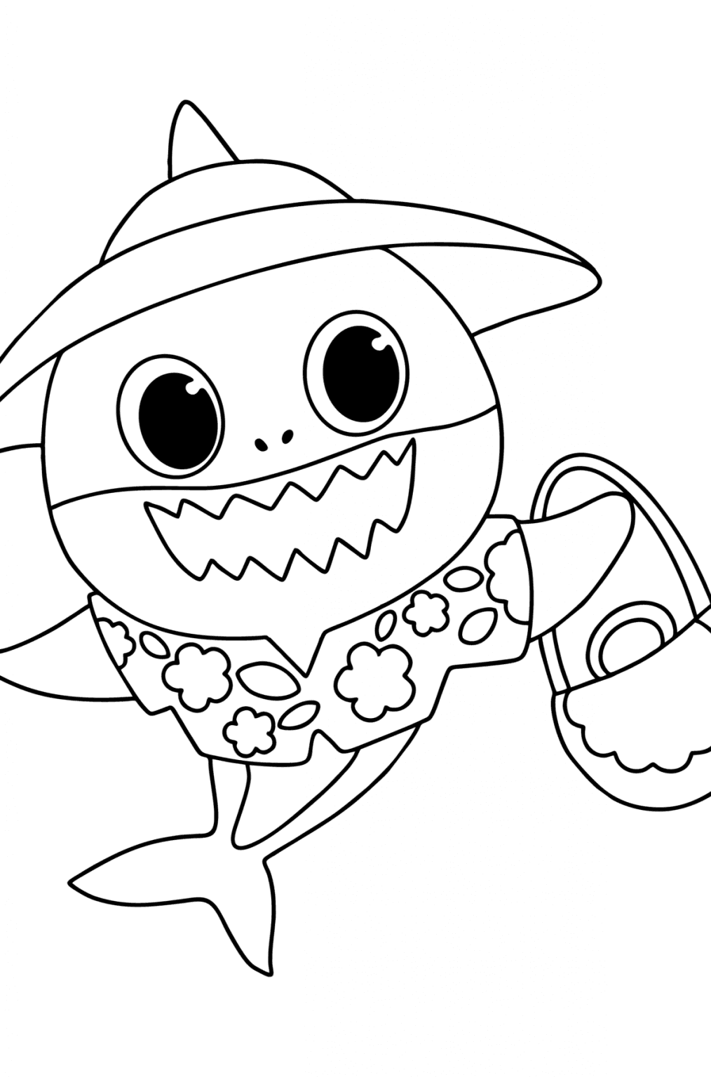 Baby shark coloring pages - Download, Print, and Color Online!