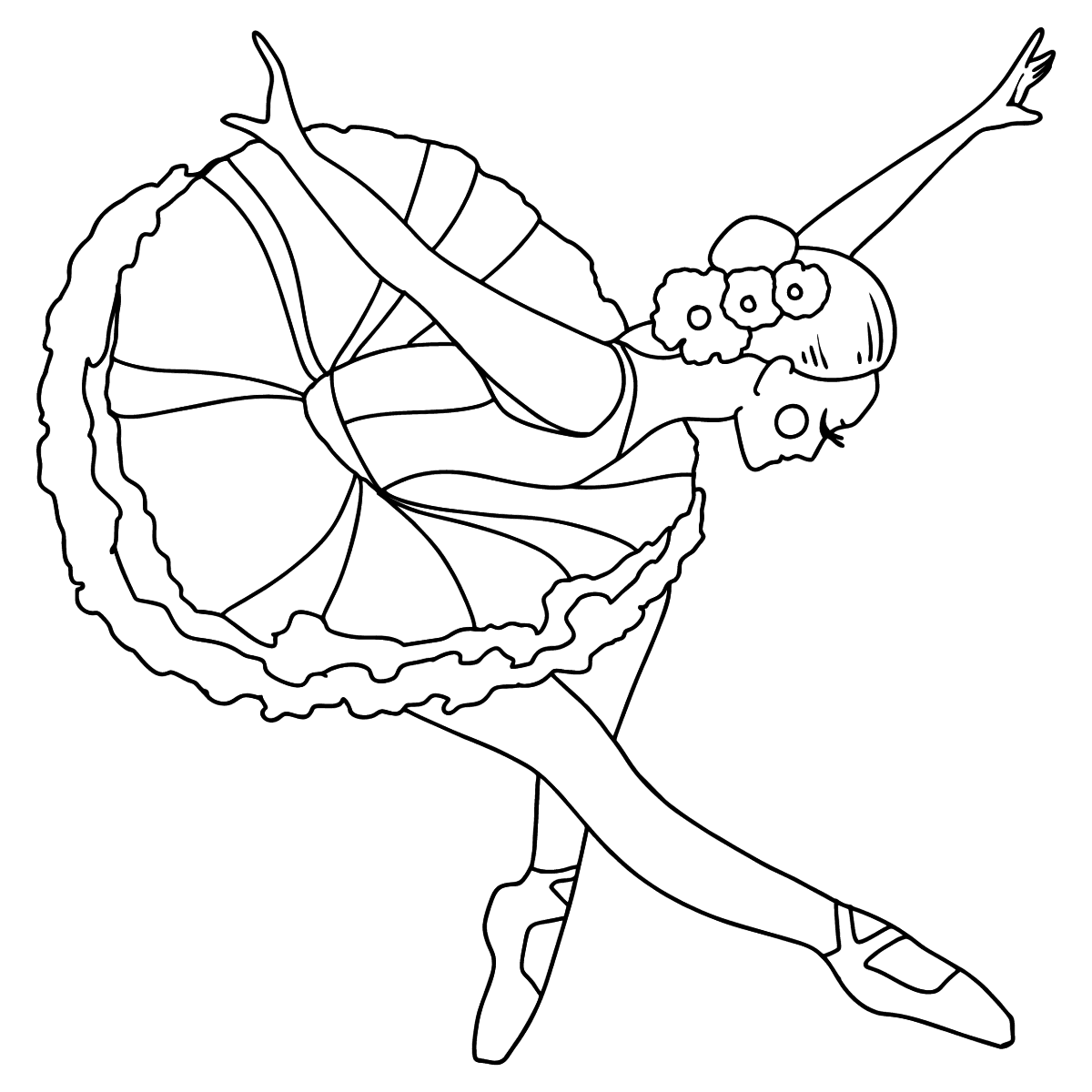Ballerina coloring pages for Kids   Print for Free, and Color Online