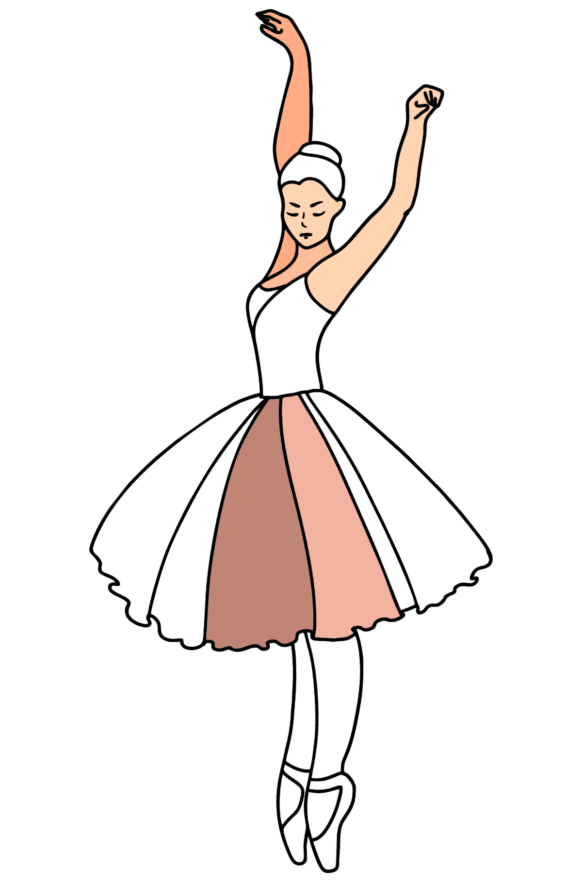 Розмальовка Танці балерини - Розмальовки для дітей