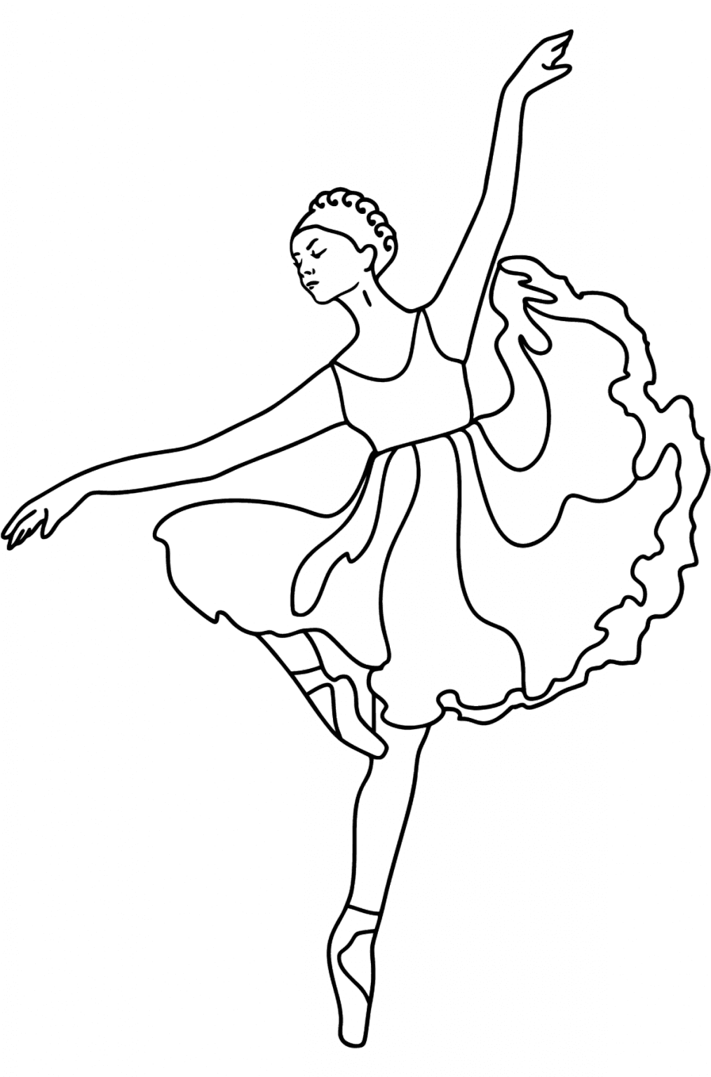 Ballerina coloring pages for Kids - Print for Free, and Color Online!