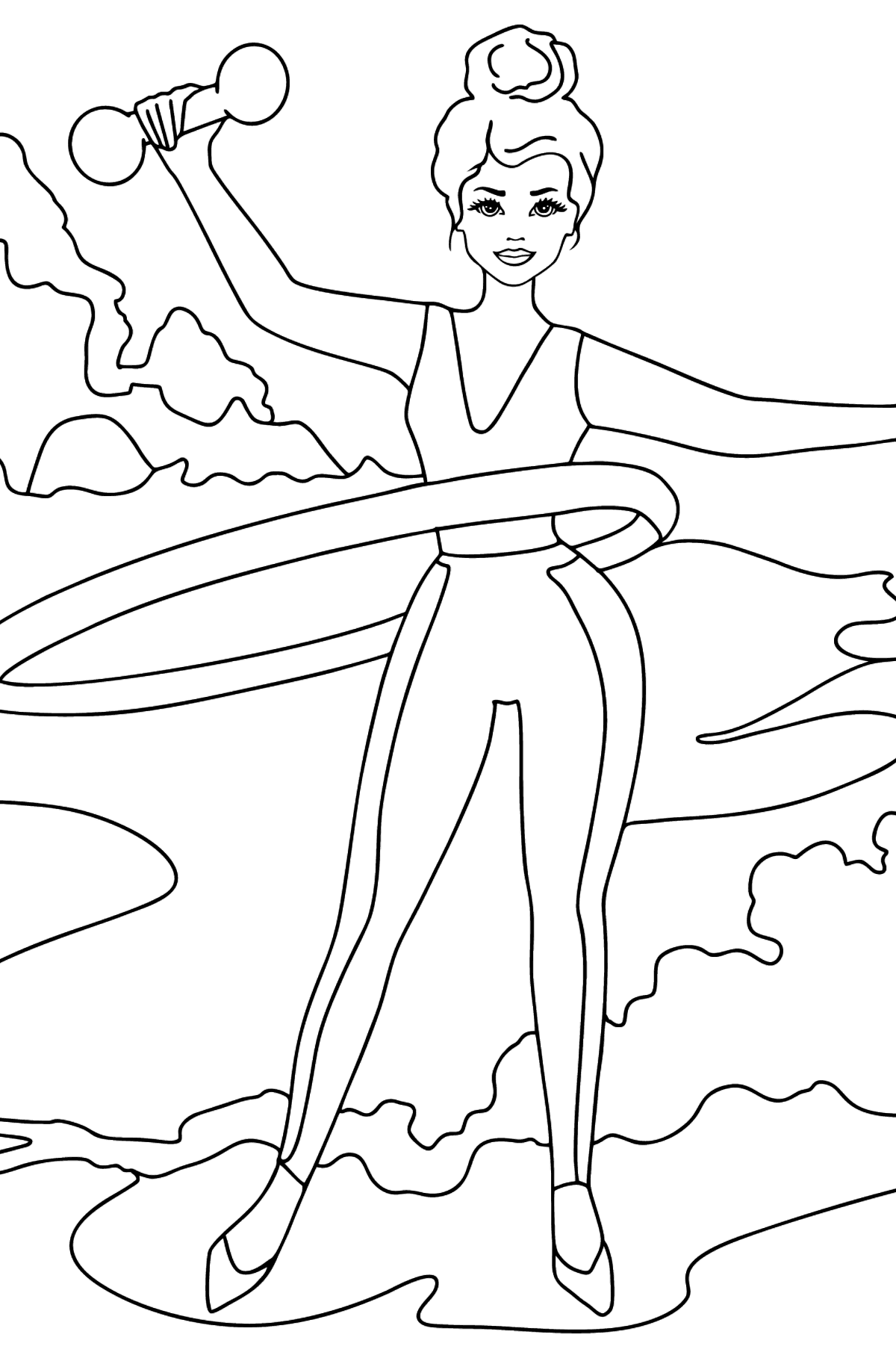 Barbie Doll and Sports coloring page - Coloring Pages for Kids