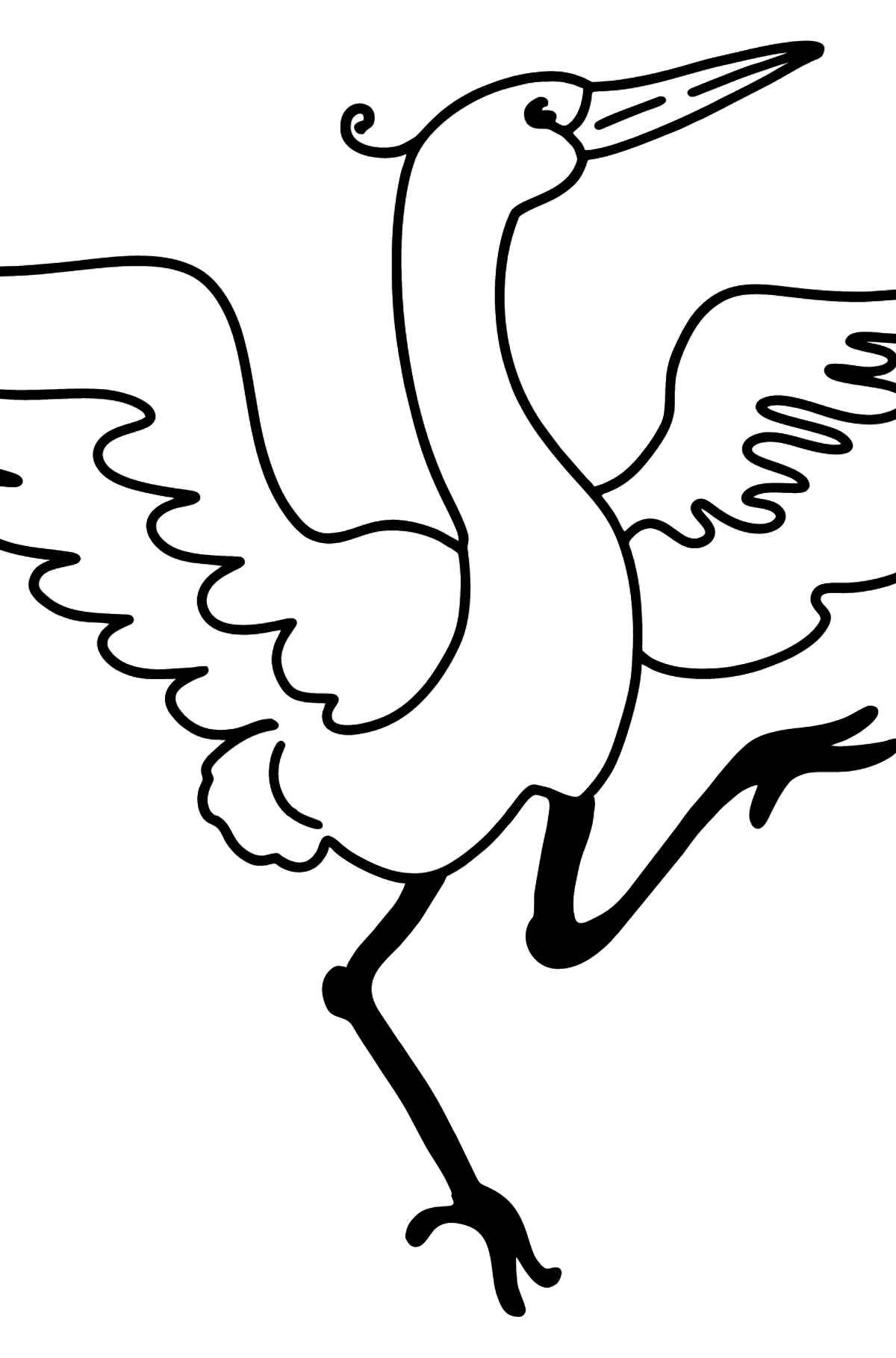 Crane coloring page - Coloring Pages for Kids