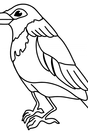 Crow coloring page for kids ♥ Online or Printable for Free!