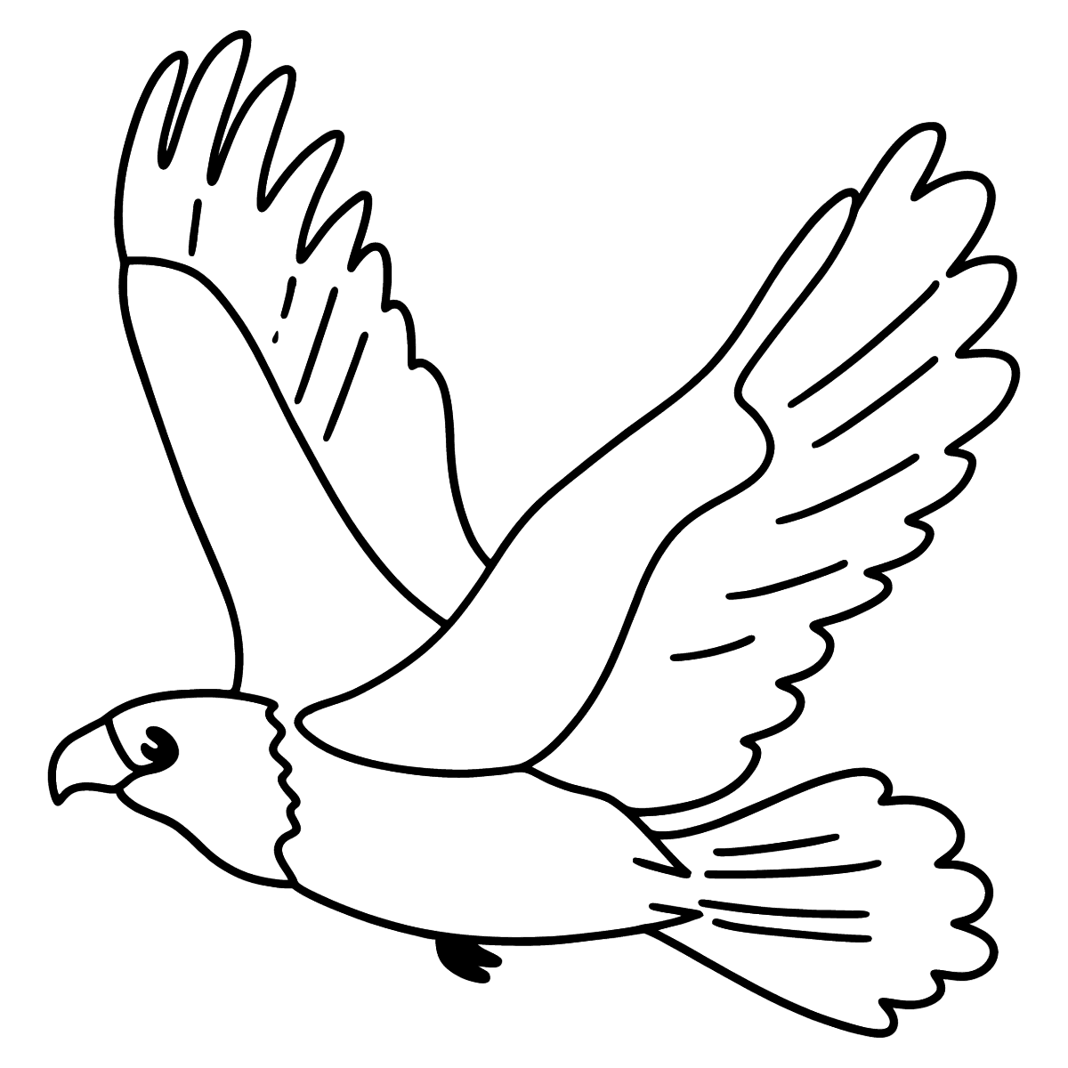 Раскраска Орел на ветке
