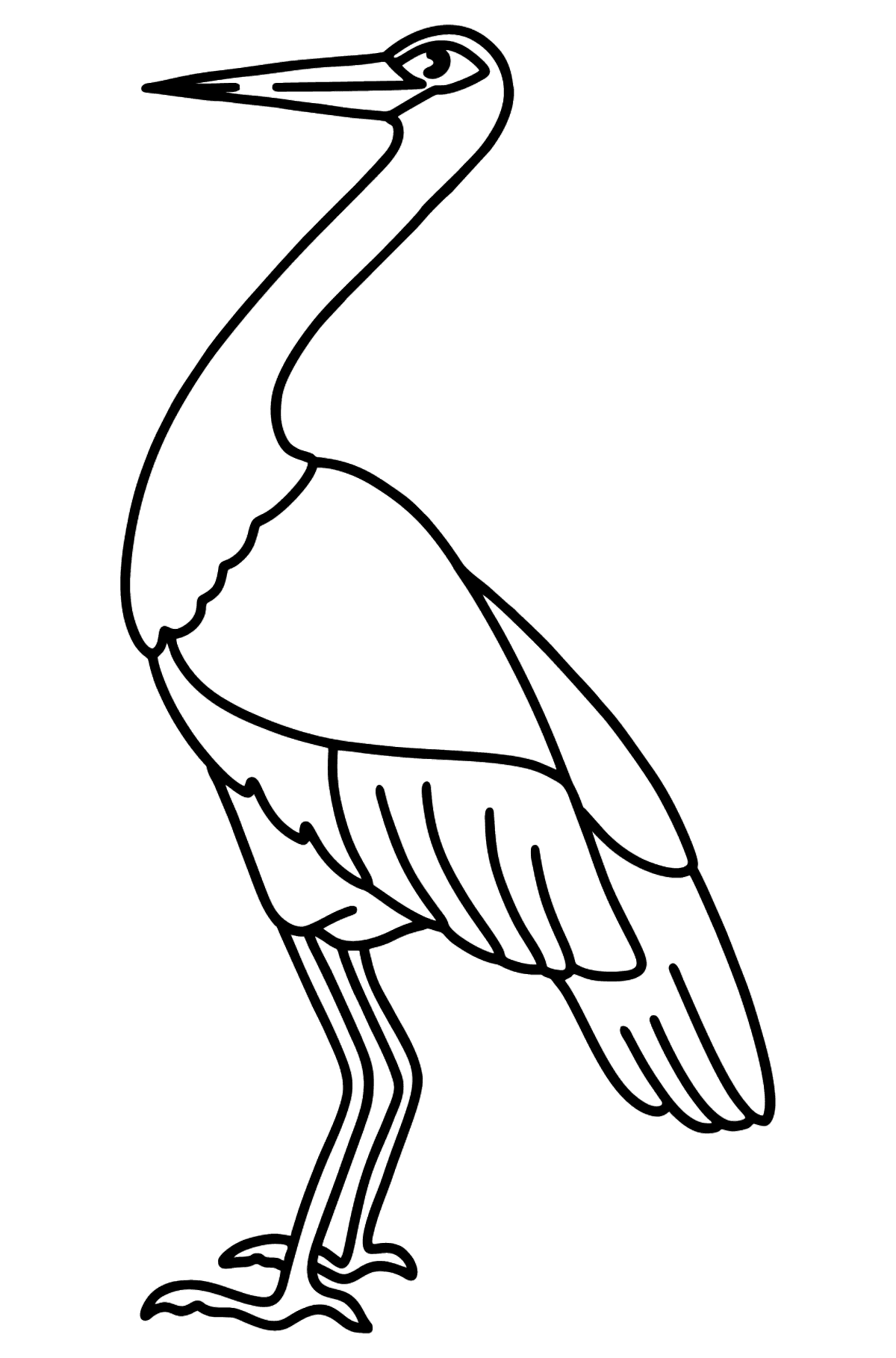 Ausmalbild Vogel - Storch - Malvorlagen für Kinder
