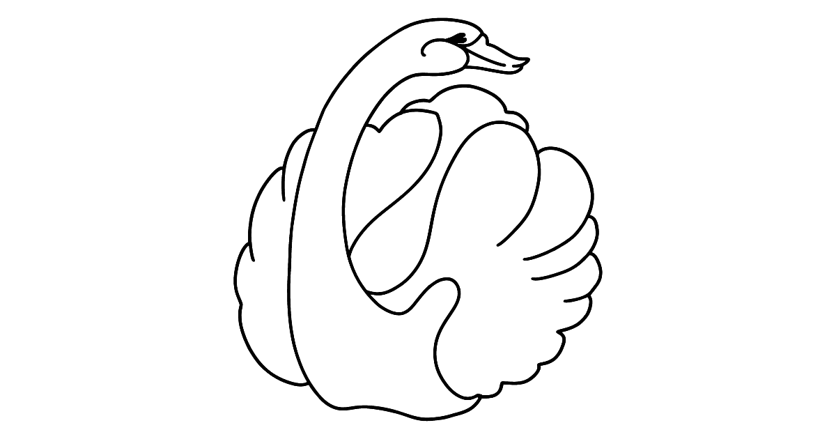 Swan coloring page for kids ♥ Online or Printable for Free!