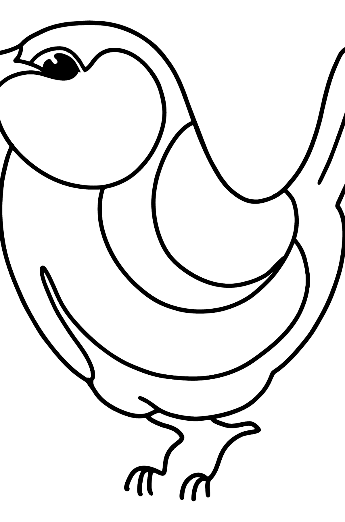 Simple coloring page with a Tit - Coloring Pages for Kids