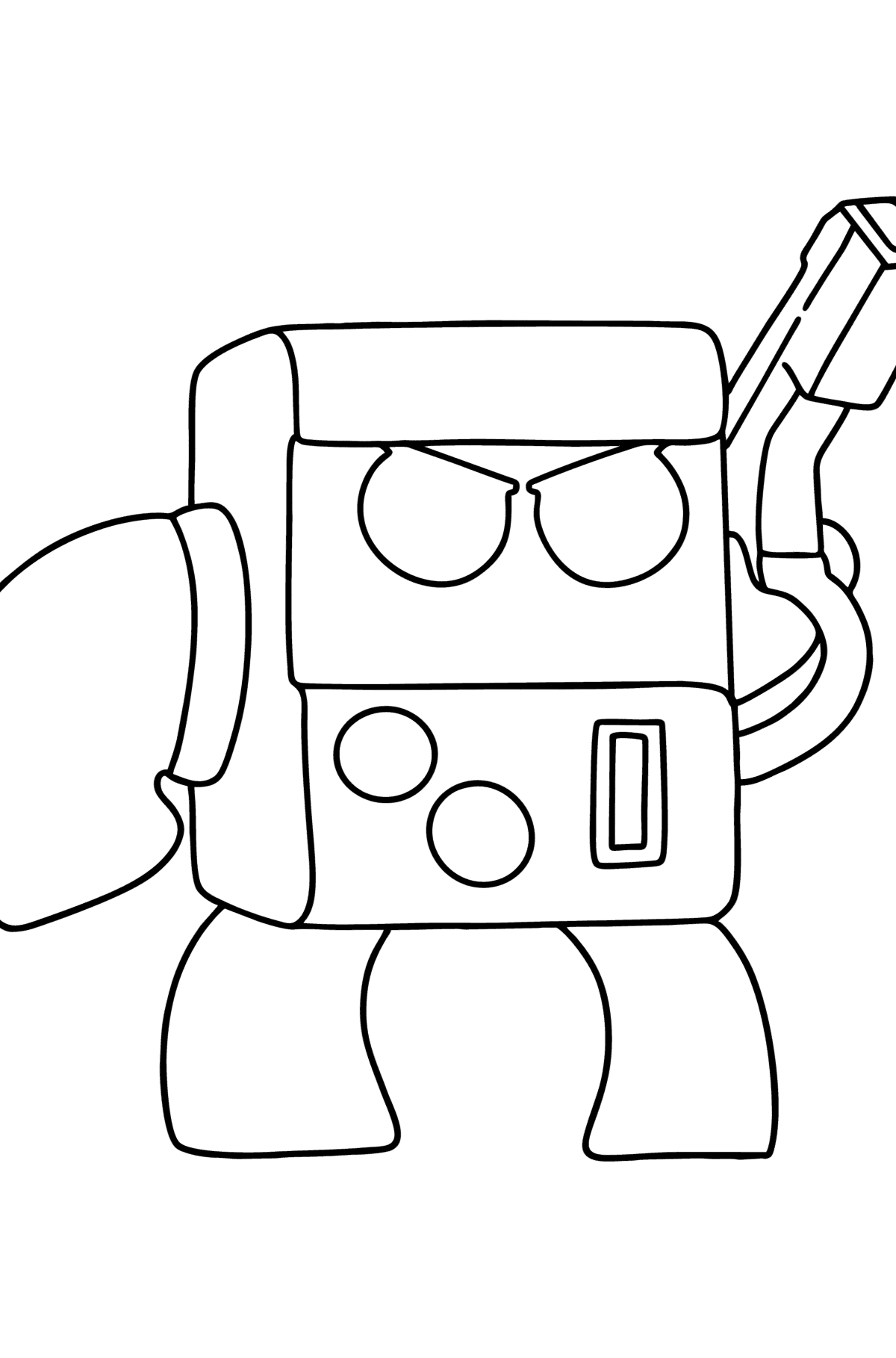 Brawl Stars 8-bit coloring page - Coloring Pages for Kids