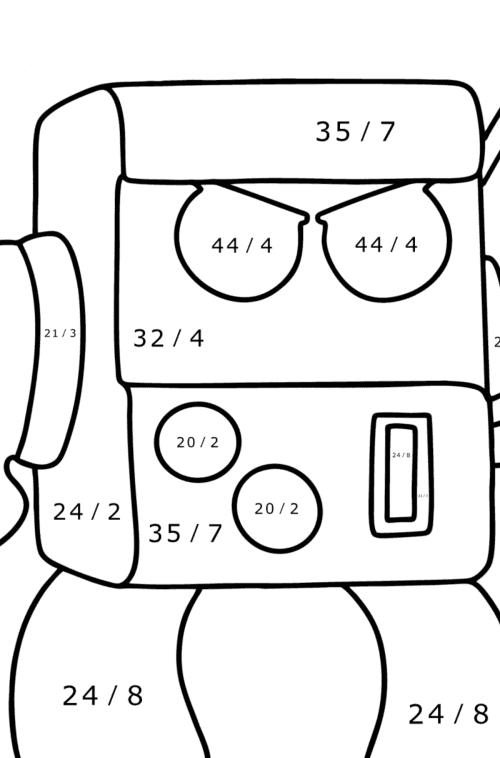 8-bit colouring page for Kids ♥ Online and Print for Free!