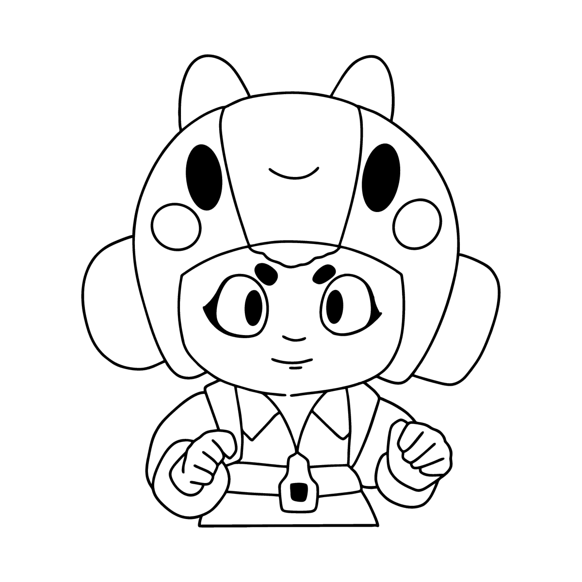 Brawl Stars Bea coloring page ♥ Online and Print for Free!