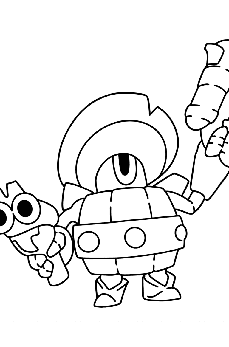 Målarbild Darryl Brawl Stars | Coloring-for-Kids.com