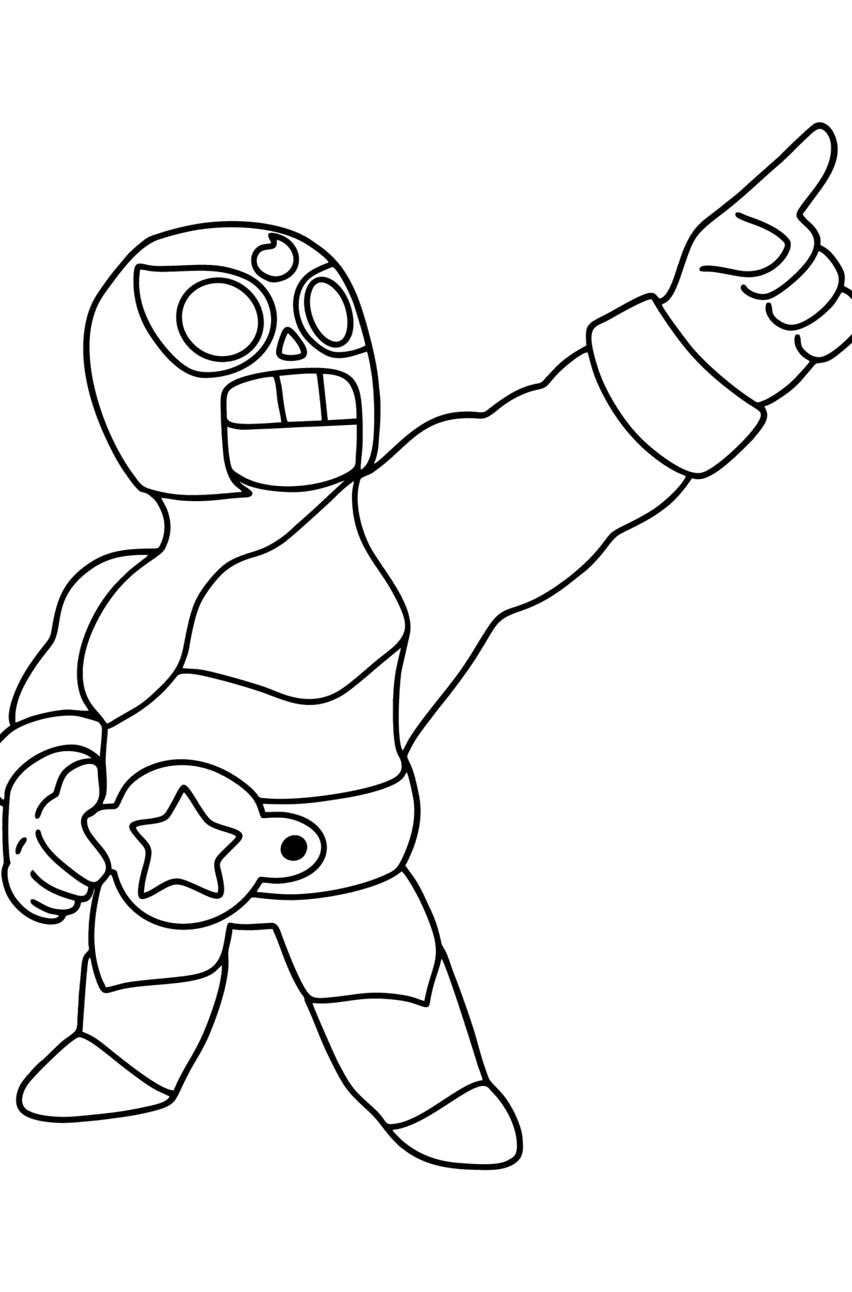Brawl Stars El Primo coloring page - Coloring Pages for Kids