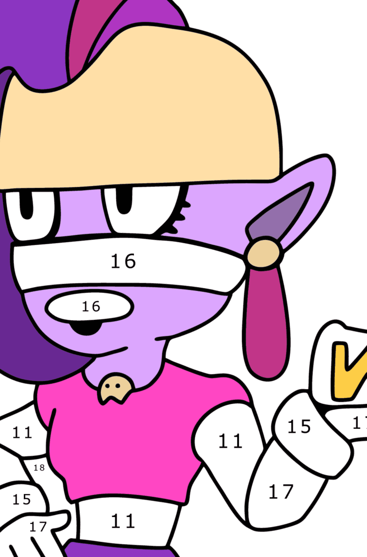 Boyama sayfası Emz - Sayılarla Boyama çocuklar için