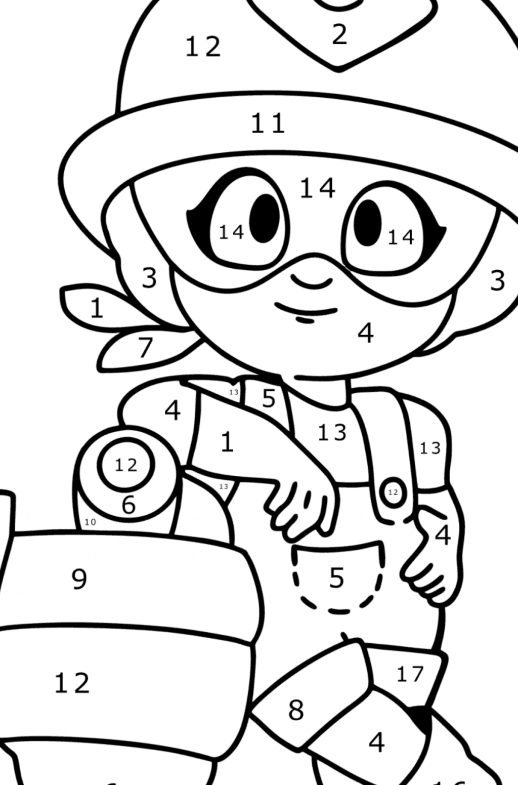 Brawl Stars Jacky coloring page ♥ Online and Print for Free!