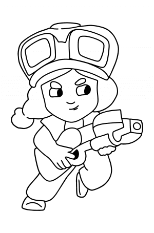 Brawl Stars Jessie coloring page ♥ Online and Print for Free!