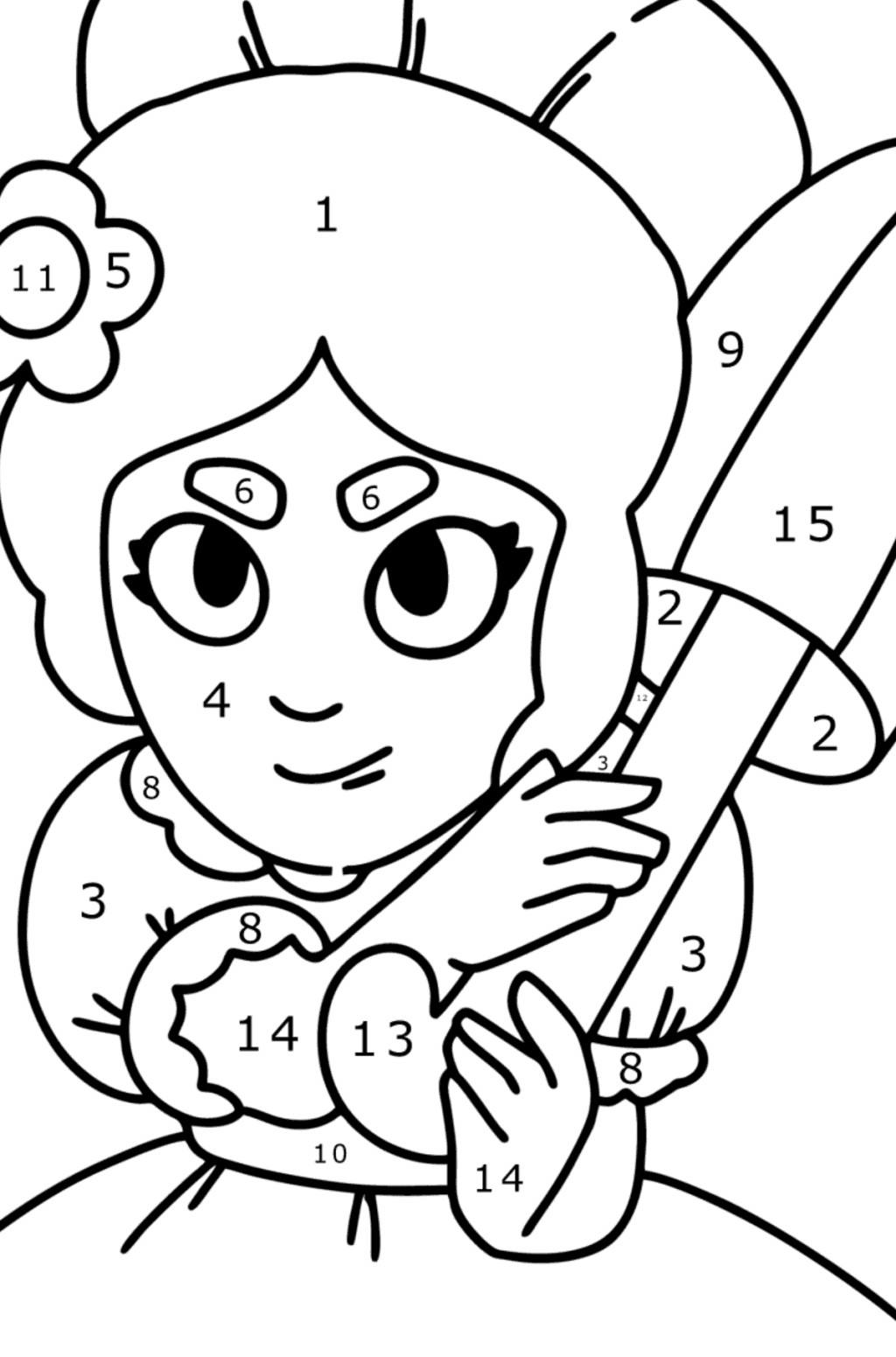 Brawl Stars Piper coloring page ♥ Online and Print for Free!