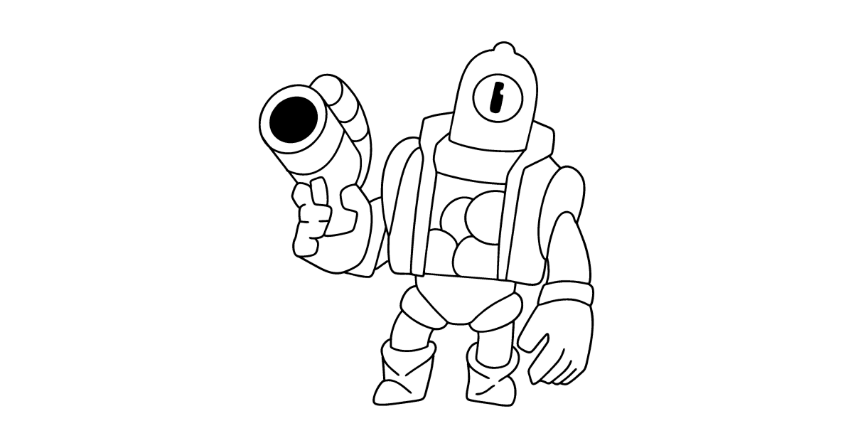 Brawl Stars Ricochet coloring page ♥ Online and Print for Free!