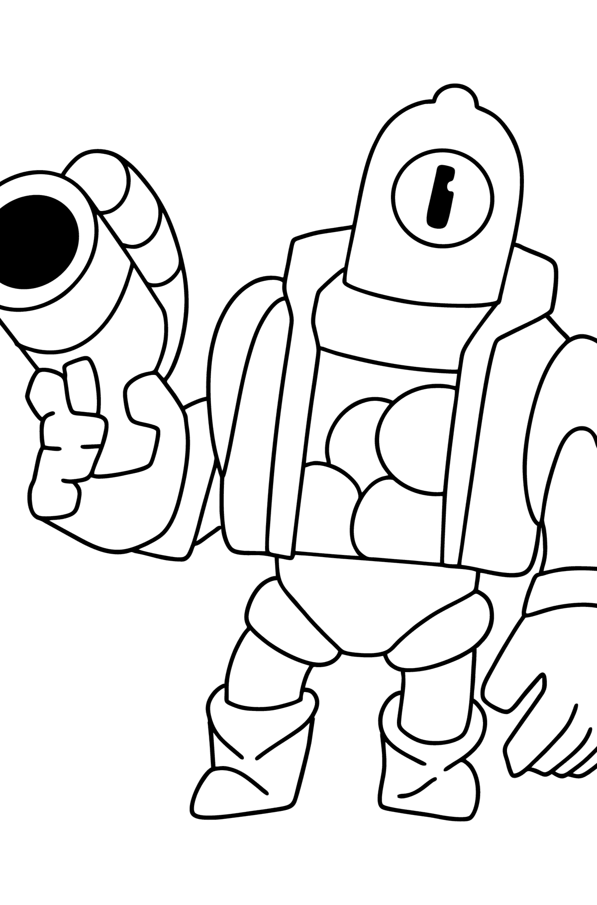 Brawl Stars Ricochet coloring page - Coloring Pages for Kids