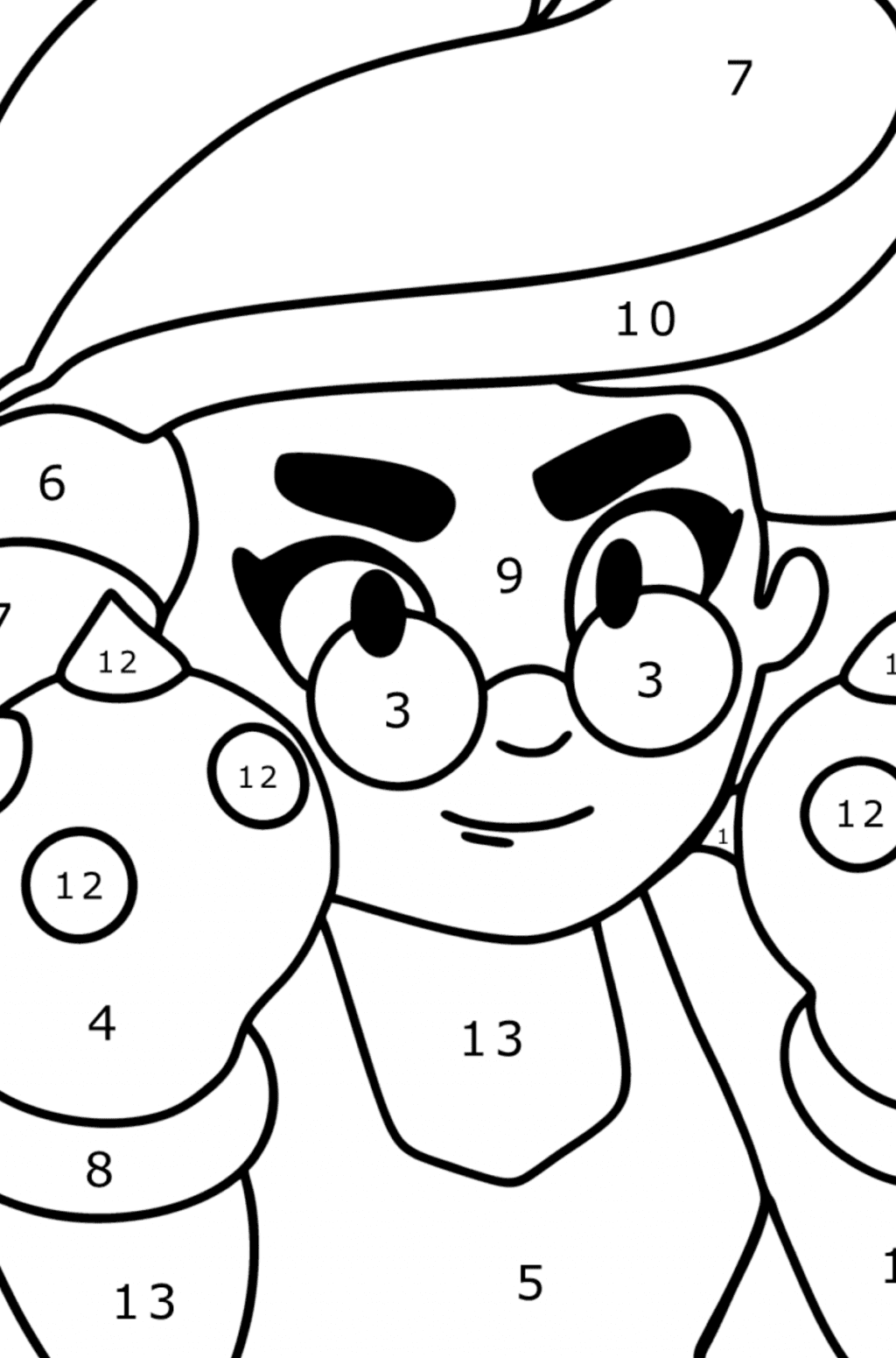 Dibujo de Rosa para colorear - Brawl Stars Imprime y en Línea