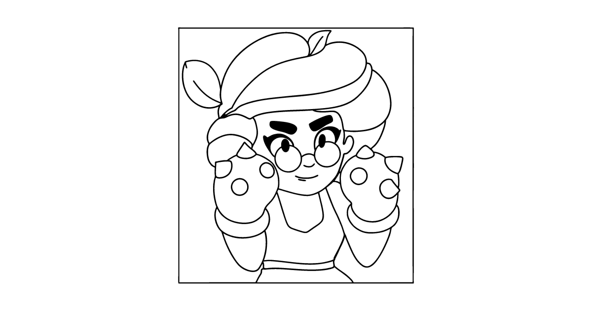 Dibujo de Rosa para colorear - Brawl Stars Imprime y en Línea
