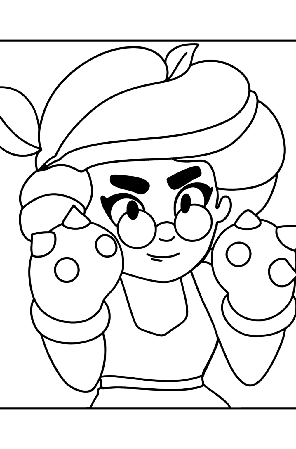 Dibujo de Rosa para colorear - Brawl Stars Imprime y en Línea