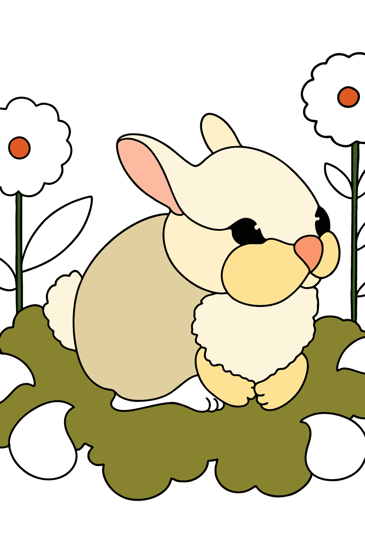 Desenho para colorir de coelhinho - Imagens para Colorir para Crianças