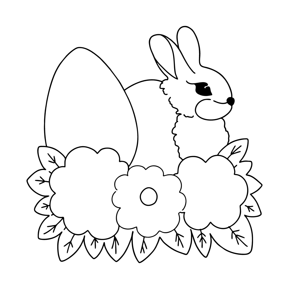 Bunny and Easter coloring page ? Online and Print for Free