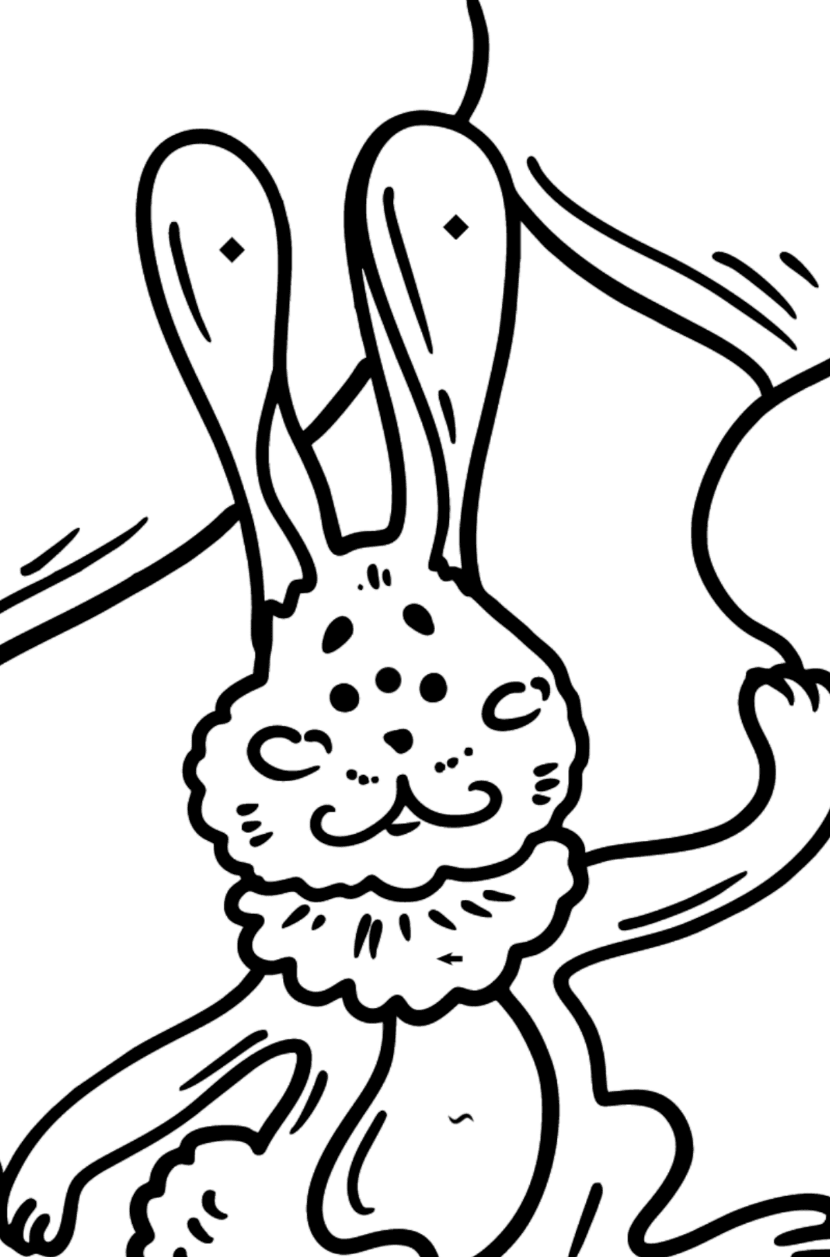 Dibujo de Conejo con Corazón para colorear - Colorear por Símbolos para Niños