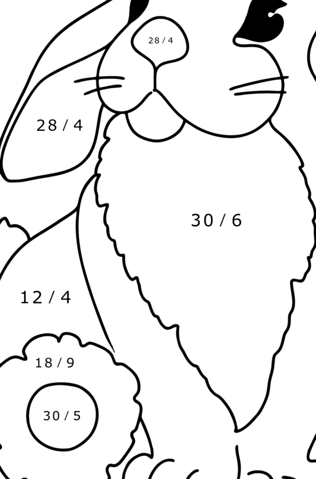 Cute bunny coloring page online and print for free 