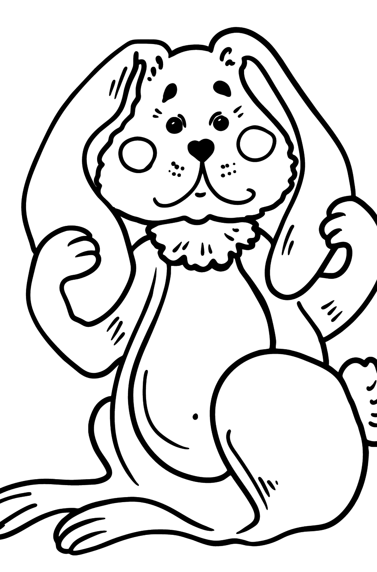 Sad Bunny coloring page - Coloring Pages for Kids