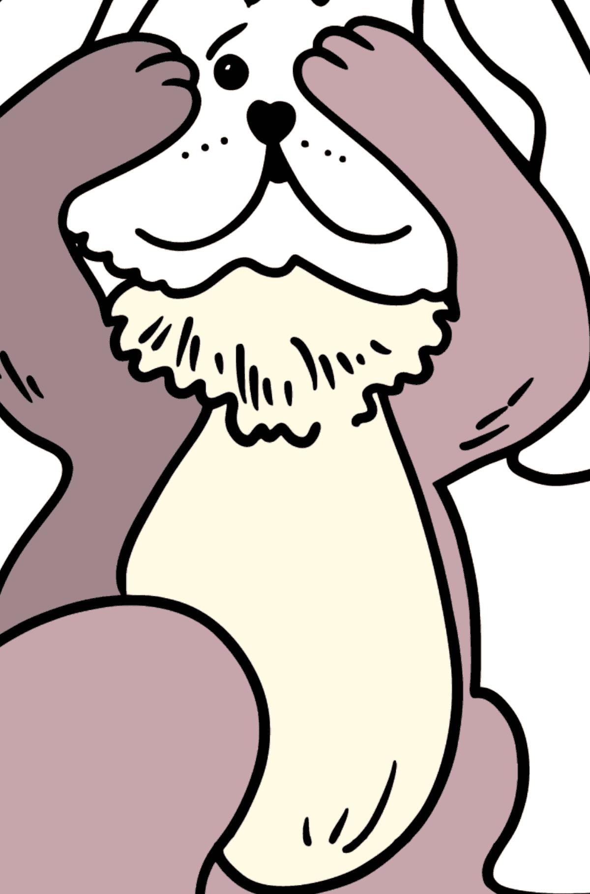 Scared Bunny coloring page - Coloring by Symbols for Kids