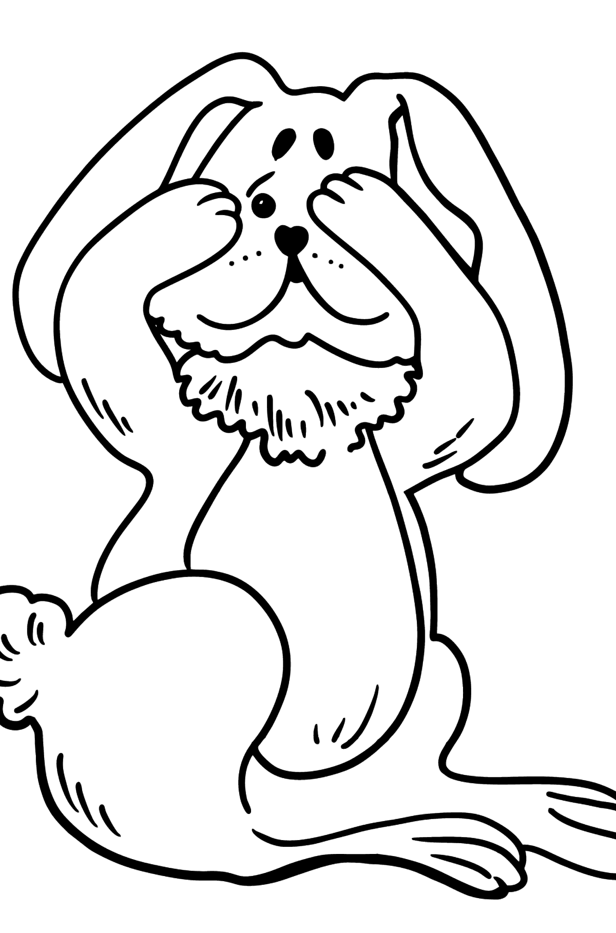 Scared Bunny coloring page - Coloring Pages for Kids