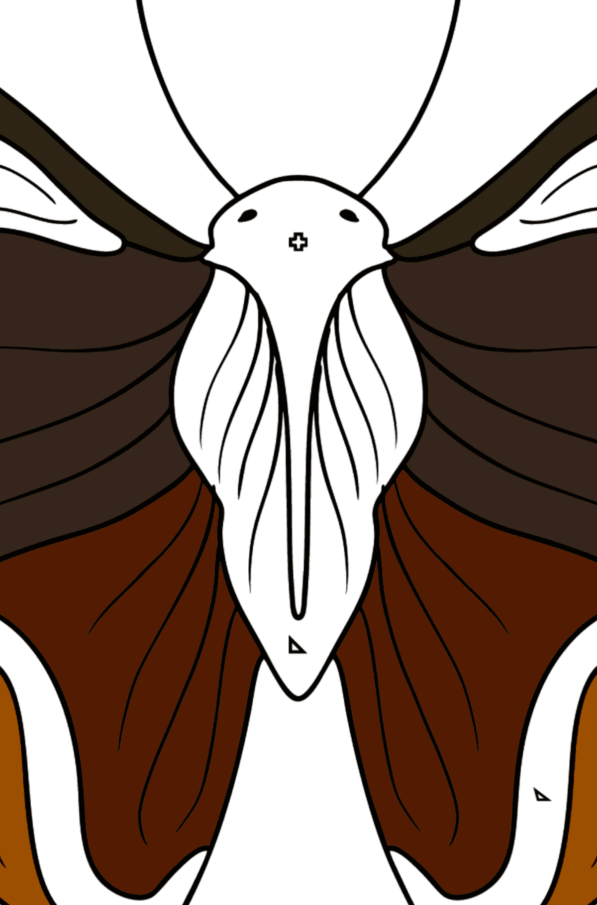 Admiral Butterfly Ausmalbild - Ausmalen nach Geometrischen Formen für Kinder