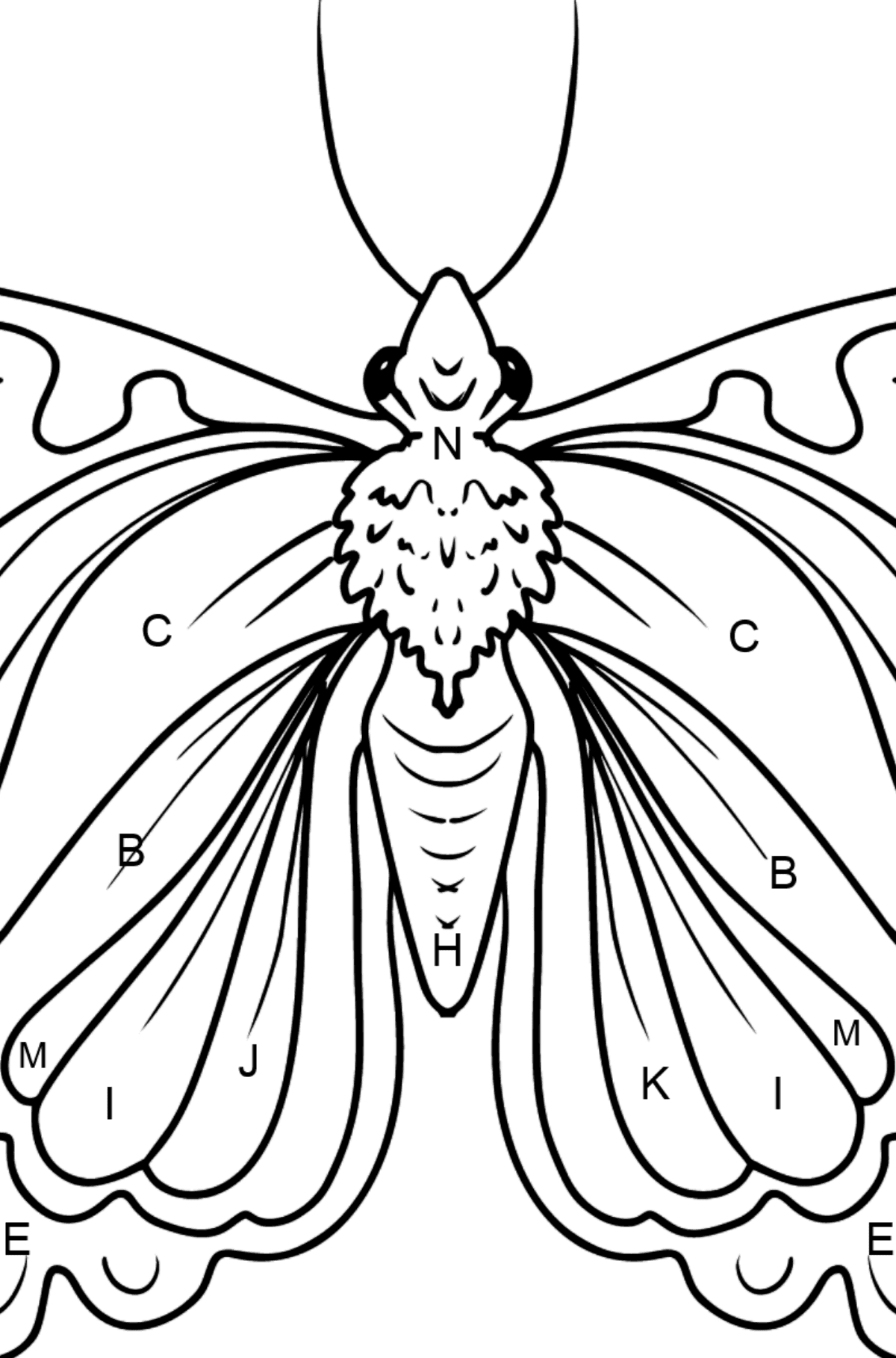 Download Cute Butterfly Coloring Page Color Online