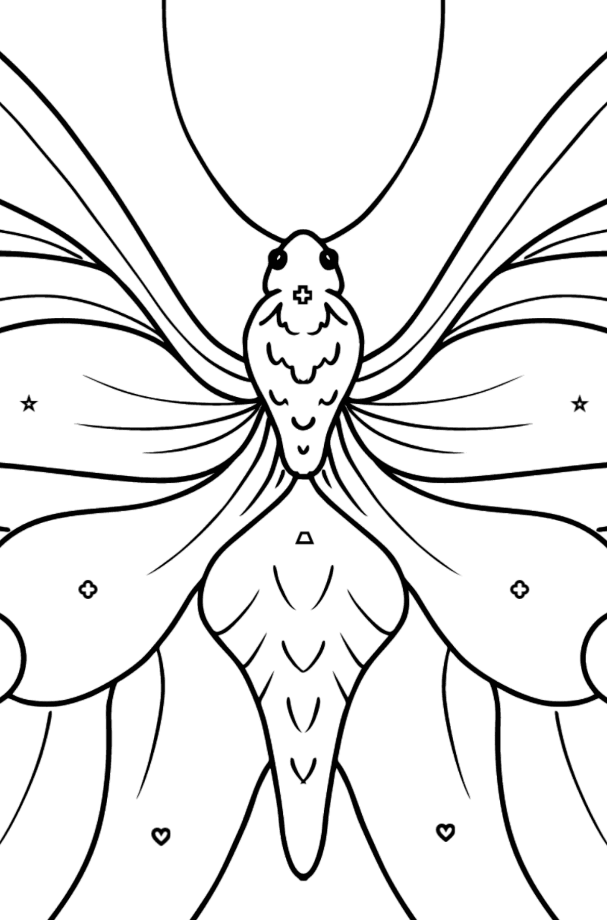 Desen de colorat fluture lemongrass - Desen de colorat după Forme Geometrice pentru copii