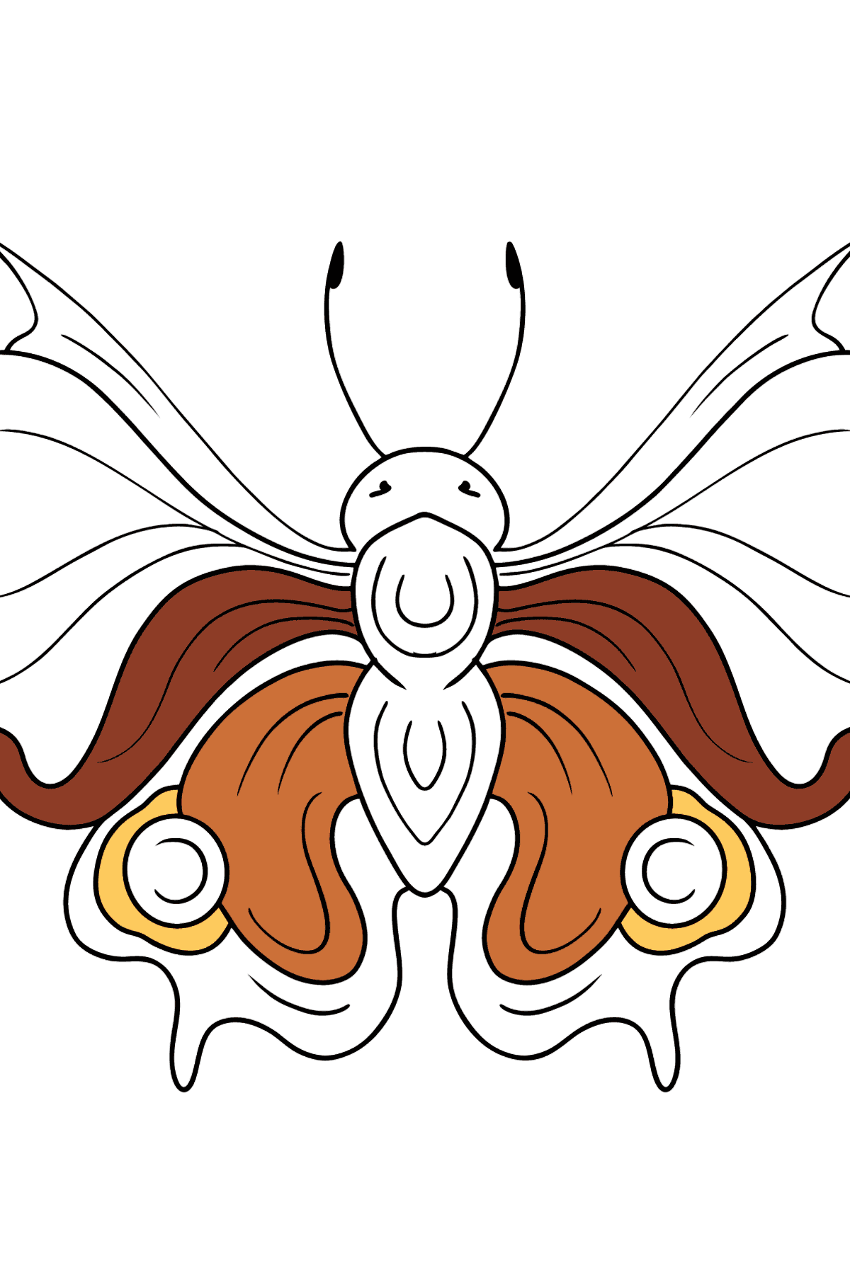 Kleurplaat pauw vlinder - kleurplaten voor kinderen
