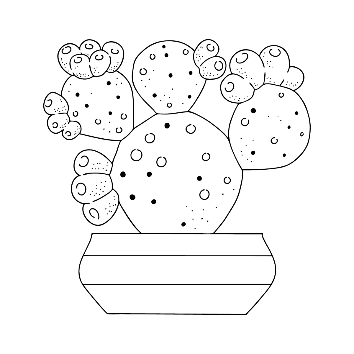 Cactus Nopaleya coloring page ♥ Online and Print for Free!