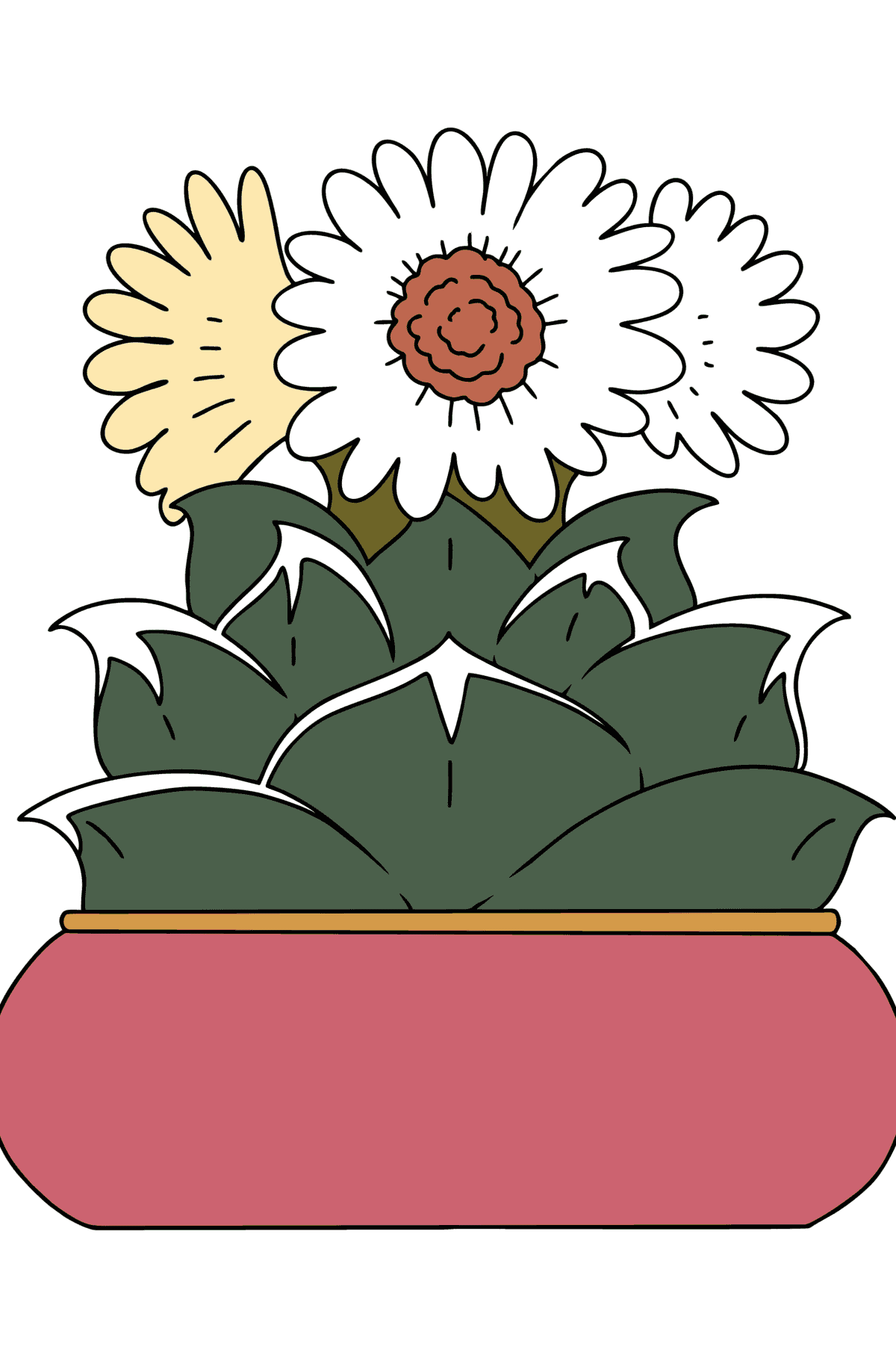 Echinocactus Grusonii coloring page - Coloring Pages for Kids