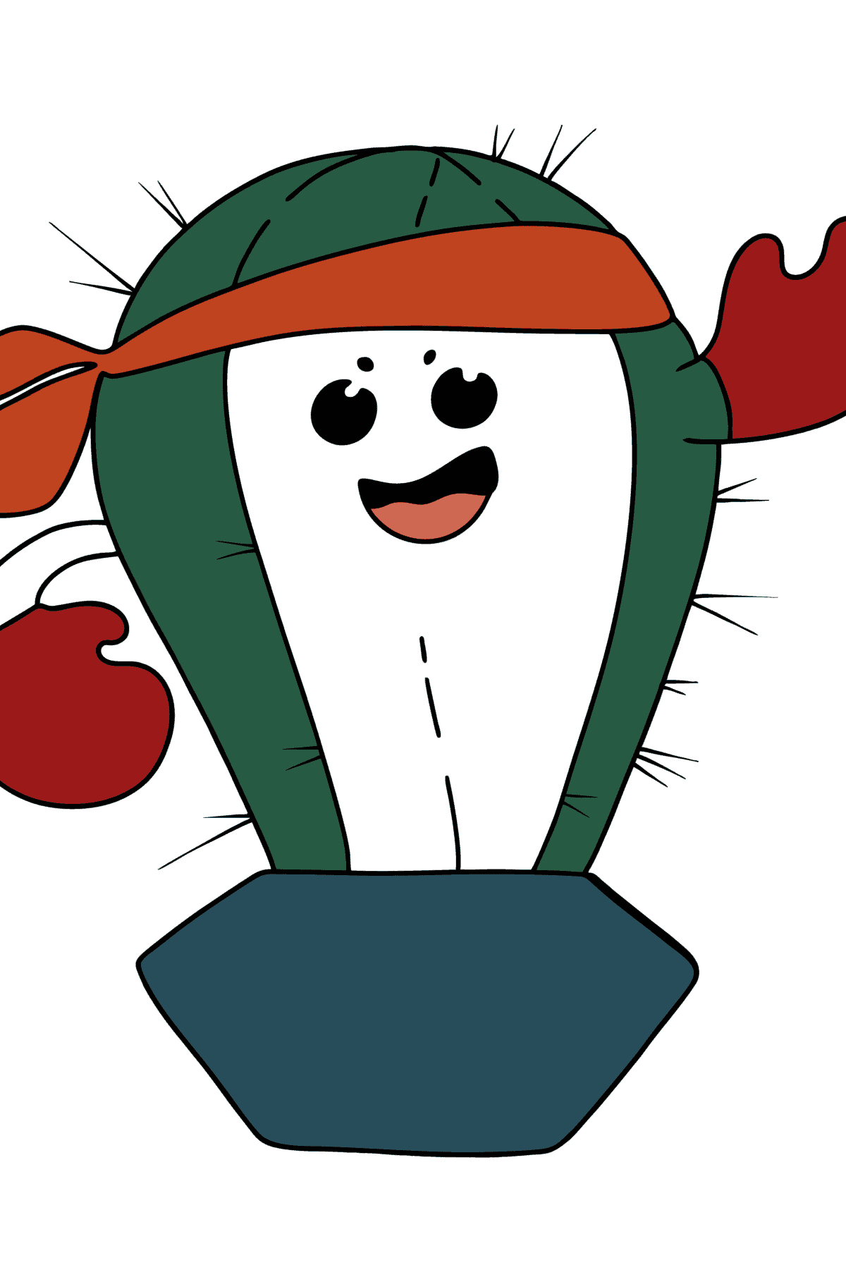 Coloriage - Cactus drôle - Coloriages pour les Enfants