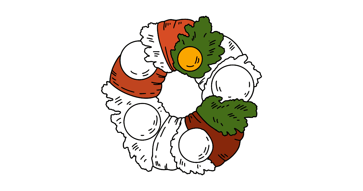 Christmas Wreath coloring page ♥ Online, and Print for Free!