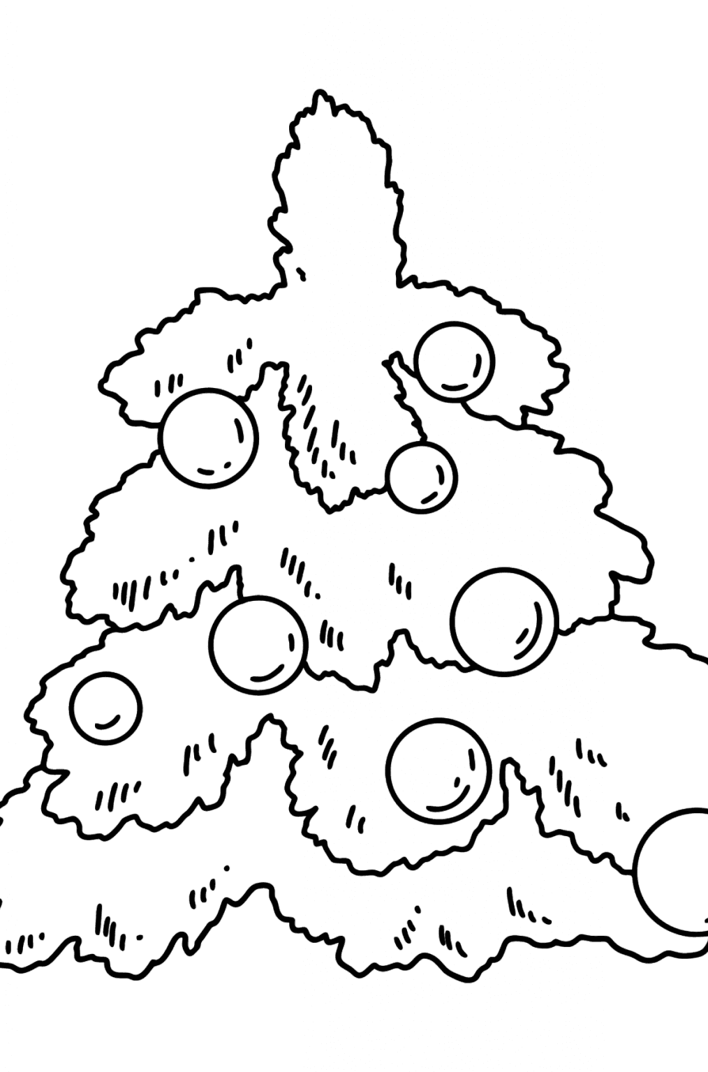 Christmas tree coloring page Online or Printable for Free!