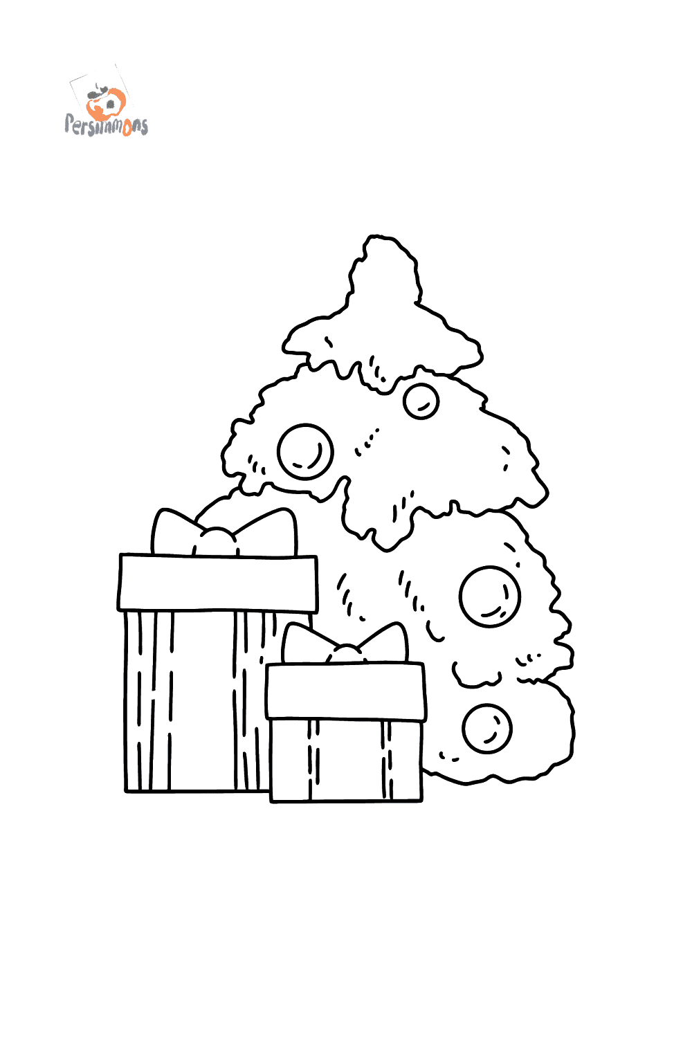Gifts under the Christmas Tree coloring page ♥ Online for Free!