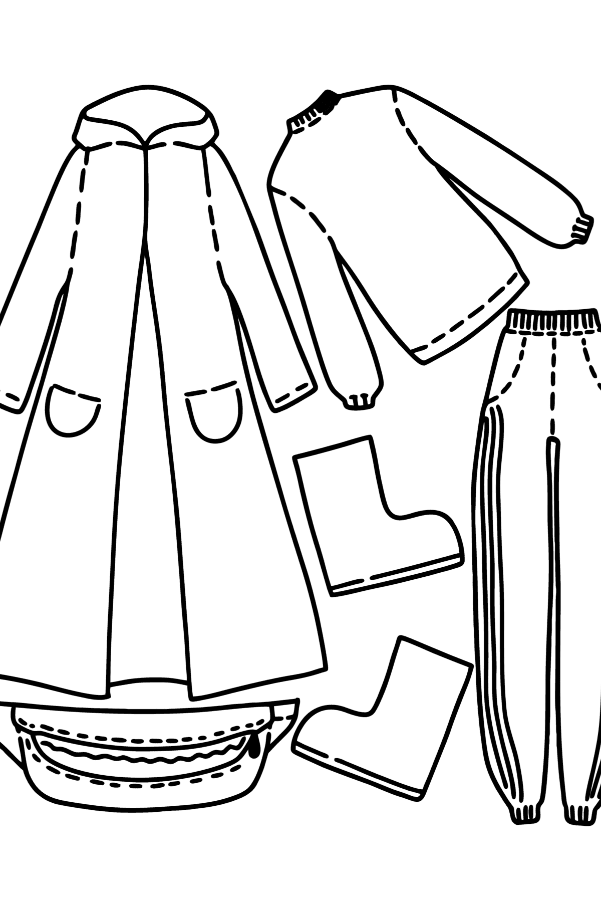 Autumn Clothes coloring page - Coloring Pages for Kids