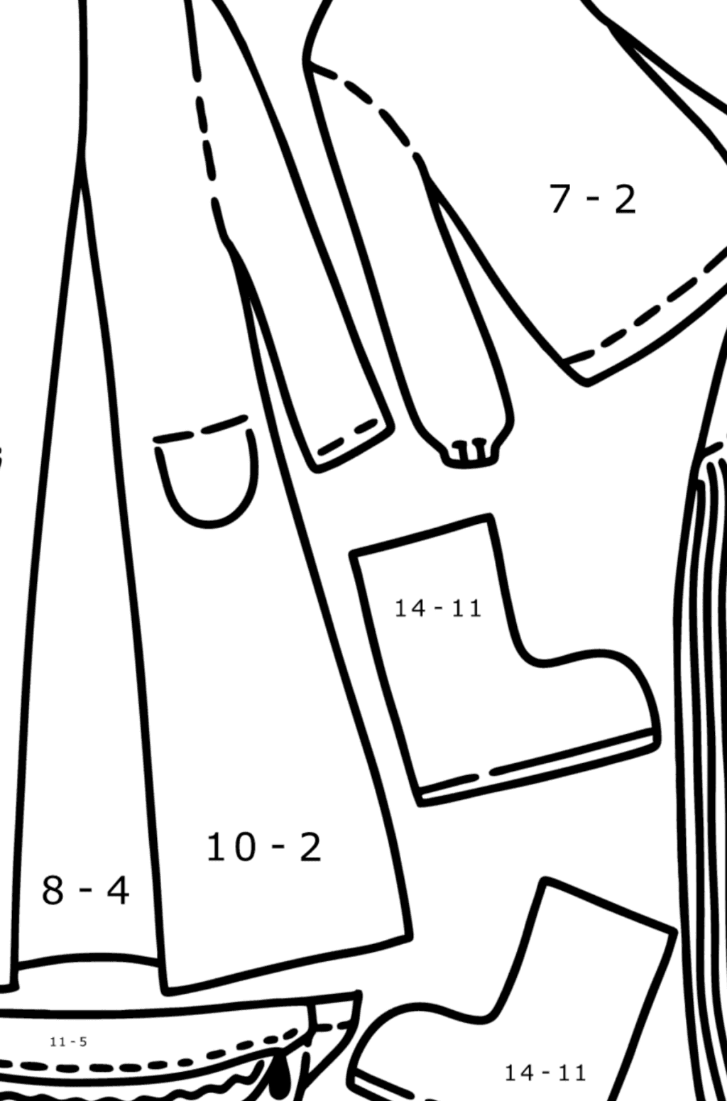 Autumn Clothes coloring page ♥ Online and Print for Free!