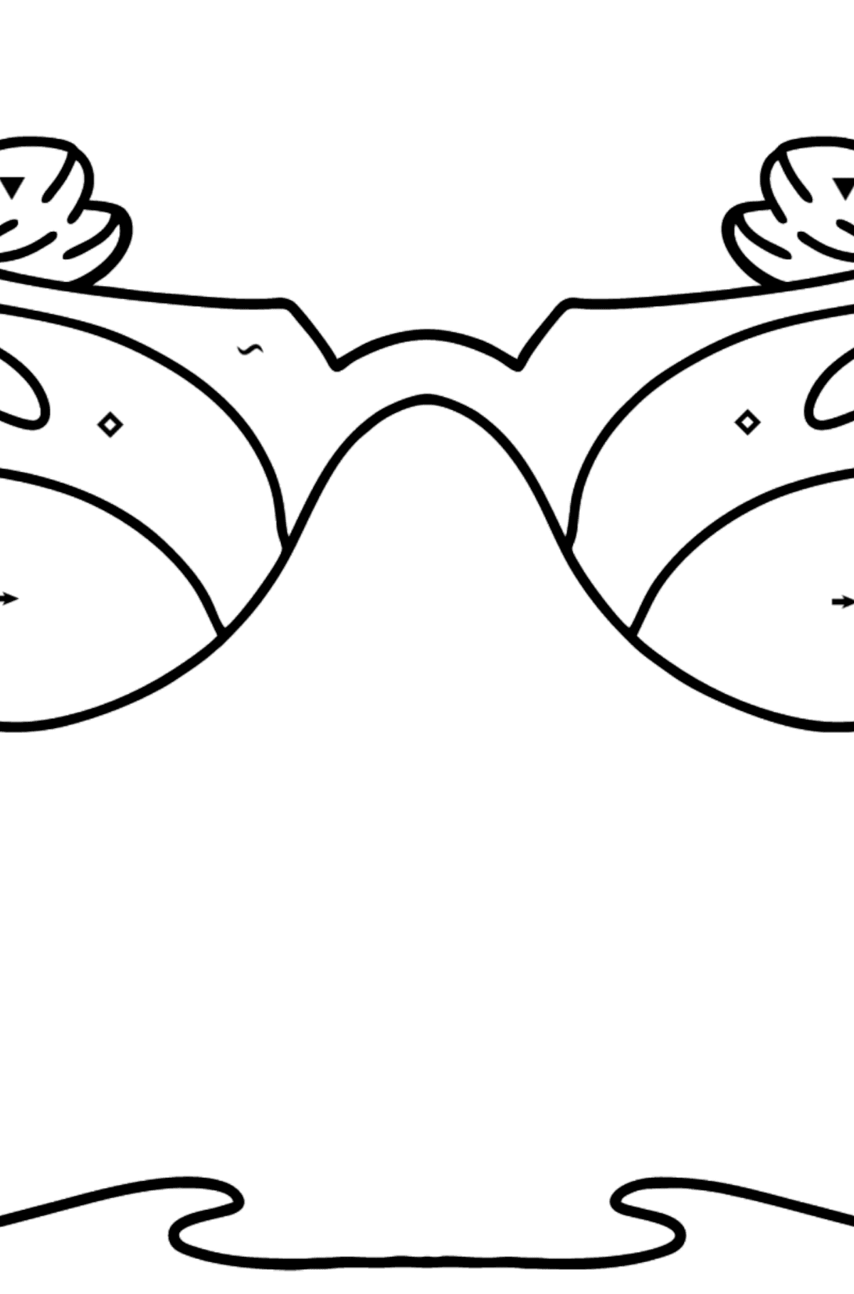 Забарвлення сторінки в окулярах - Розмальовки за символами для дітей