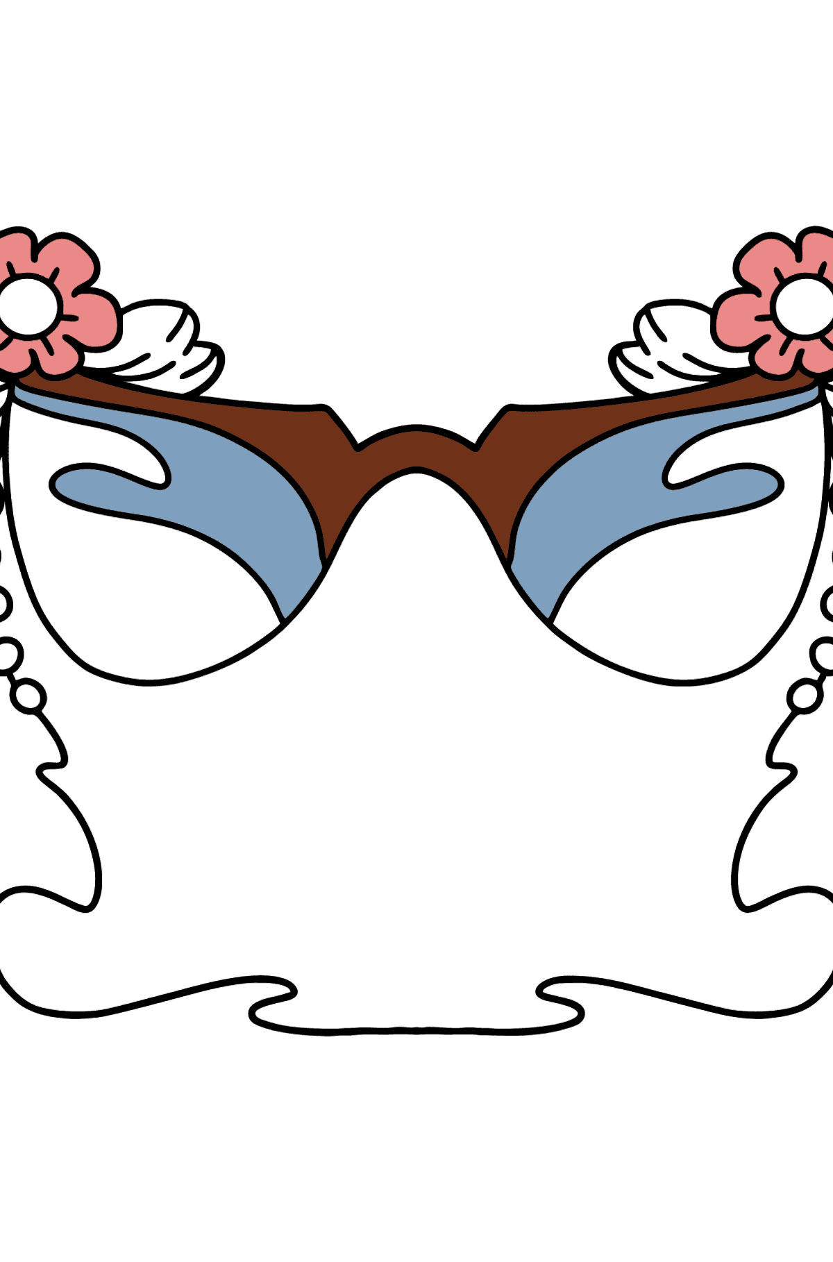 Coloring page with glasses - Coloring Pages for Kids